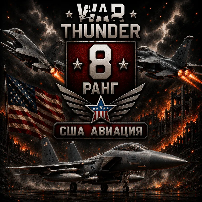 War Thunder 8 РАНГ /УРОВЕНЬ ТЕХНИКИ США АВИАЦИЯ | WarThunder 8 РАНГ