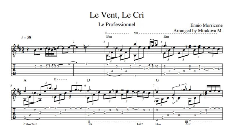 Le vent le cri (with modulations)
