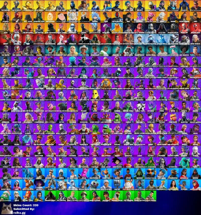 Автовыдача • FN (Все Платформы) • 320 скинов + 3.4k VB • Полный доступ