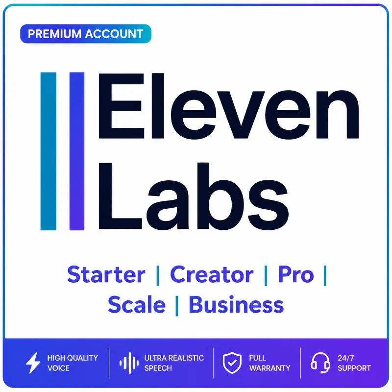ElevenLabs Creator /Pro /Scale |100% Официальный апгрейд | ПОЛНАЯ ГАРАНТИЯ (DISABLED)